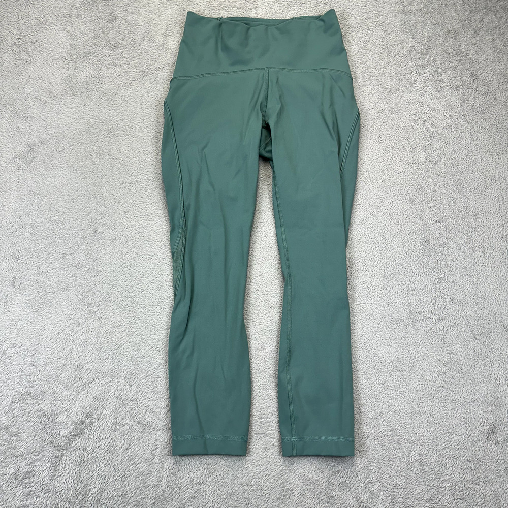 Lululemon Wunder Under HR 25" Tights Luxtreme SZ 4 Green Gym Yoga Casual